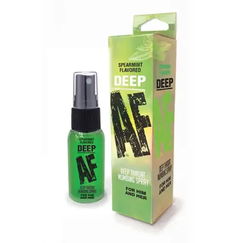 Little Genie Deep AF Spearmint Flavored Deep Throat Numbing Spray 1 oz Male Sex Toys Little Genie Deep AF Spearmint Flavored Deep Throat Numbing Spray 1 oz Male Sex Toys