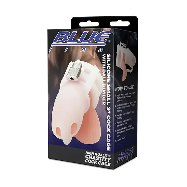 Male Sex Toys Blue Line 2 Silicone Cock Cage wBall Divider Small Electric Eel INC Male Sex Toys Blue Line 2 Silicone Cock Cage wBall Divider Small Electric Eel INC