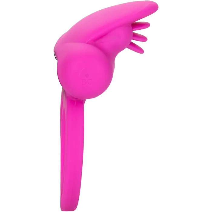 Male Sex Toys CalExotics CalExotics Dual Clit FlickerCock Ring Pink