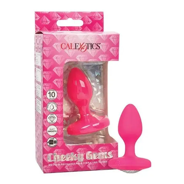 Male Sex Toys CalExotics Cheeky Gems Medium Rechargeable Vibrating Probe Pink Male Sex Toys CalExotics Cheeky Gems Medium Rechargeable Vibrating Probe Pink