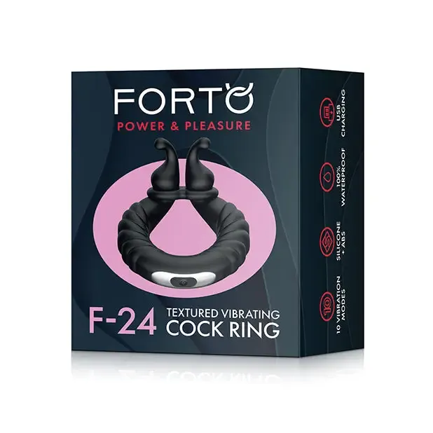 Male Sex Toys Forto Forto F24 Rechargeable Silicone Textured Vibrating Cock Ring Male Sex Toys Forto Forto F24 Rechargeable Silicone Textured Vibrating Cock Ring