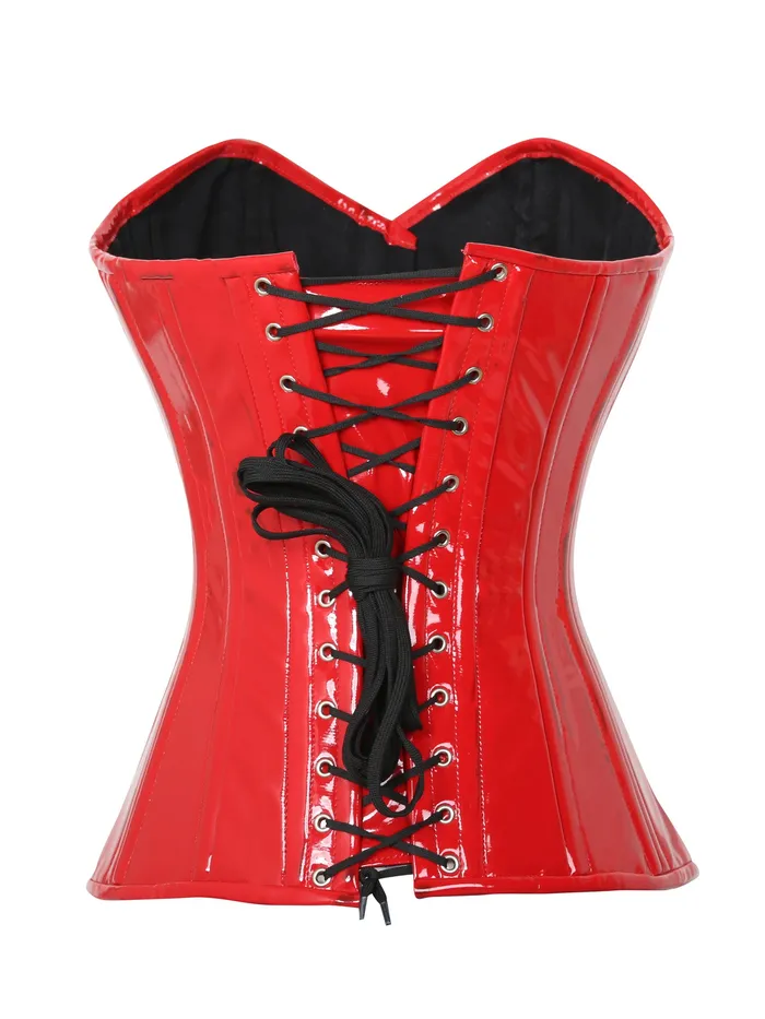 Male Sex Toys HonourSkintwocom Flame PinUp PVC Overbust Corset