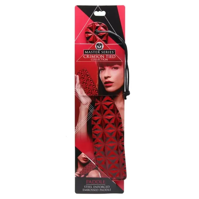 Male Sex Toys Master Series Crimson Tied Steel Enforced Spanking Paddle