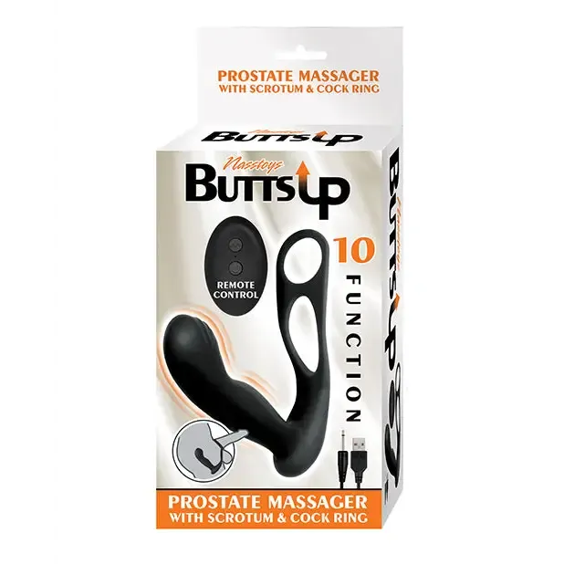Male Sex Toys Novelties By Nasswalk Butts Up Prostate Massager With Scrotum Cock Ring Black Male Sex Toys Novelties By Nasswalk Butts Up Prostate Massager With Scrotum Cock Ring Black