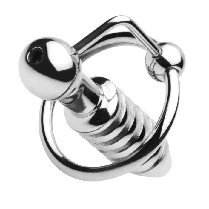 Male Sex Toys Xl Ribbed Urethral Sound With Hollow Core Master Series Male Sex Toys Xl Ribbed Urethral Sound With Hollow Core Master Series
