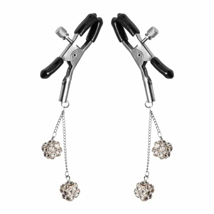 Master Series Female Sex Toys Ornament Adjustable Nipple Clamps With Jewel Accents Master Series Female Sex Toys Ornament Adjustable Nipple Clamps With Jewel Accents