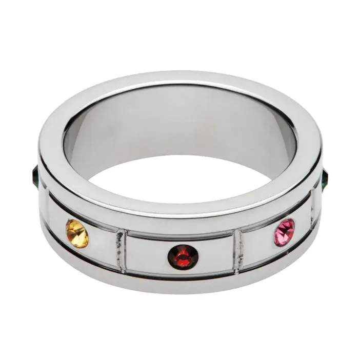 Master Series Male Sex Toys Jeweled Cock Ring 195 Inch