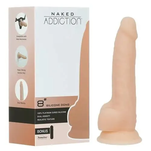 Naked Addiction 8 Dual Density Silicone Dildo Naked Addiction Dildos