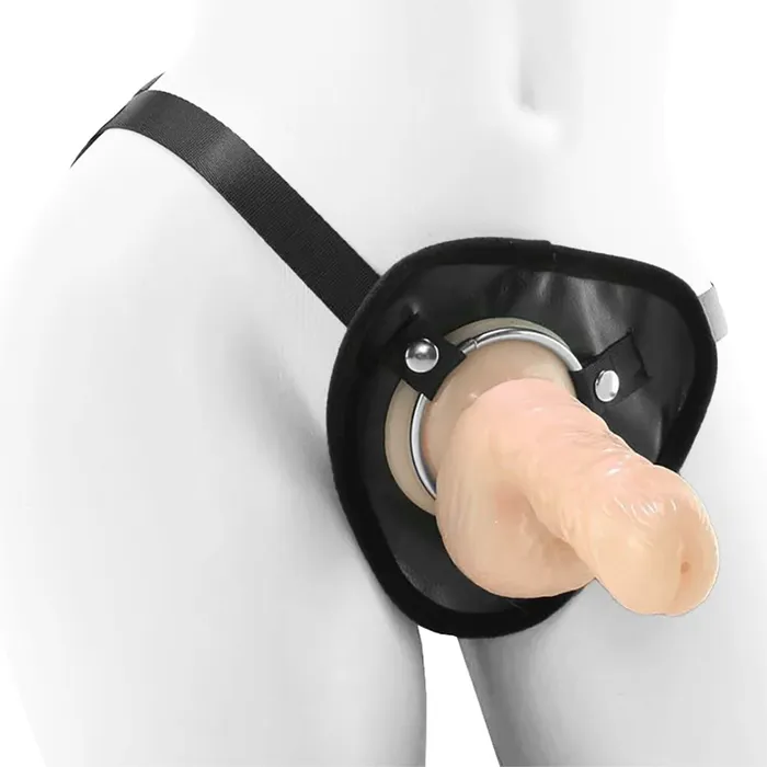 Nasstoys Dildos Natural Realskin 6 Inch Squirting Cock Harness in Vanilla
