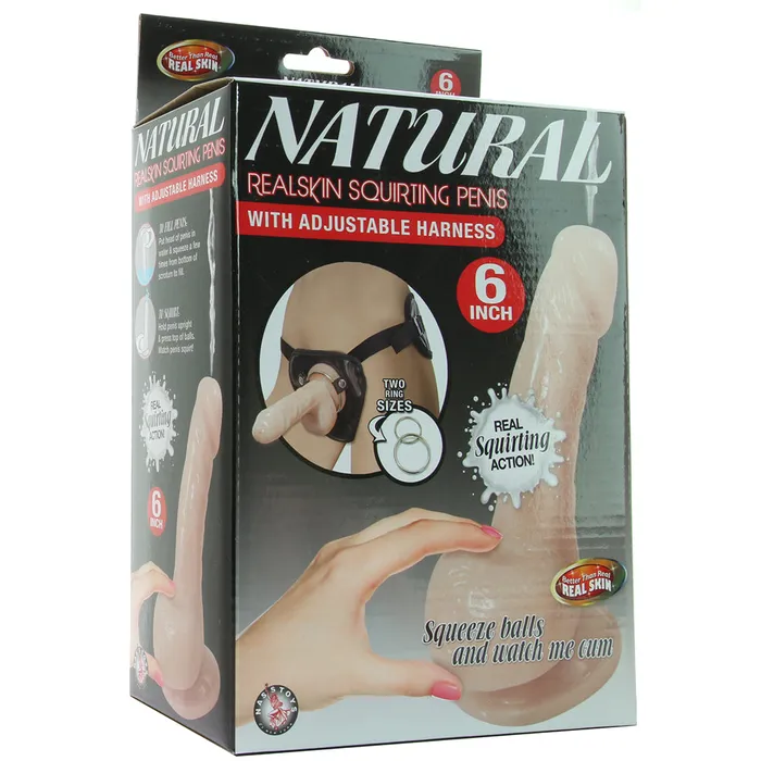 Nasstoys Dildos Natural Realskin 6 Inch Squirting Cock Harness in Vanilla Nasstoys Dildos Natural Realskin 6 Inch Squirting Cock Harness in Vanilla