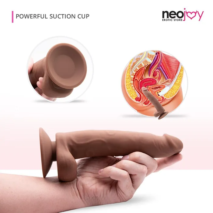 Neojoy Bigshot Silicon Realistic Dildo With Suction Cup Brown 235cm 93 inch Neojoy Female Sex Toys
