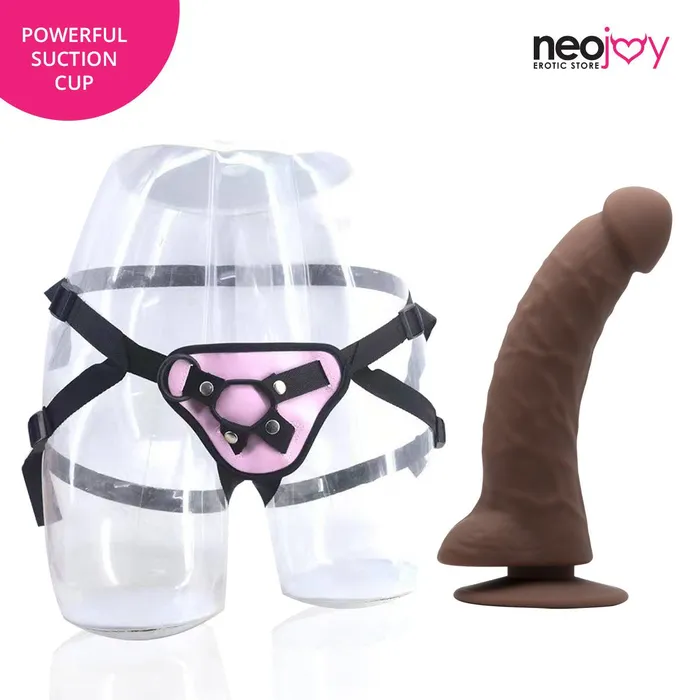 Neojoy Curved Charmer Dildo With StrapOn Dong Brown 214cm 84 inch Neojoy Female Sex Toys