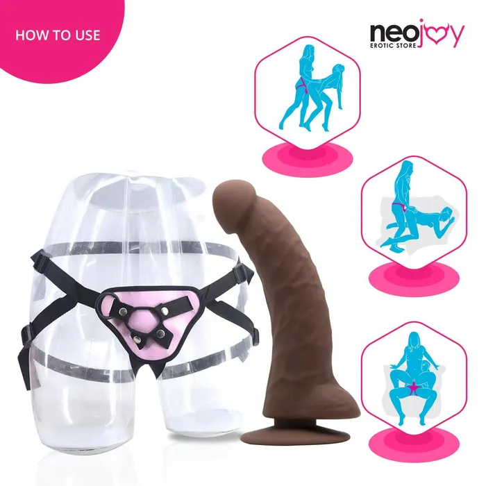 Neojoy Curved Charmer Dildo With StrapOn Dong Brown 214cm 84 inch Neojoy Female Sex Toys