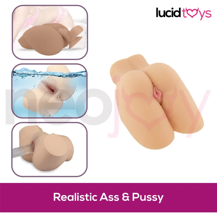 Neojoy Male Sex Toys Neojoy Stripped Fantasy Realistic Sex Doll with Pussy Ass TPE Flesh Small 47Kg