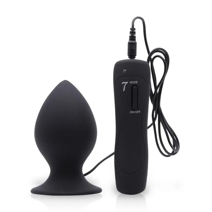 Neojoy Smooth 7Vibration Functions Silicone Butt Plug With Suction Cup Base Black Neojoy Anal
