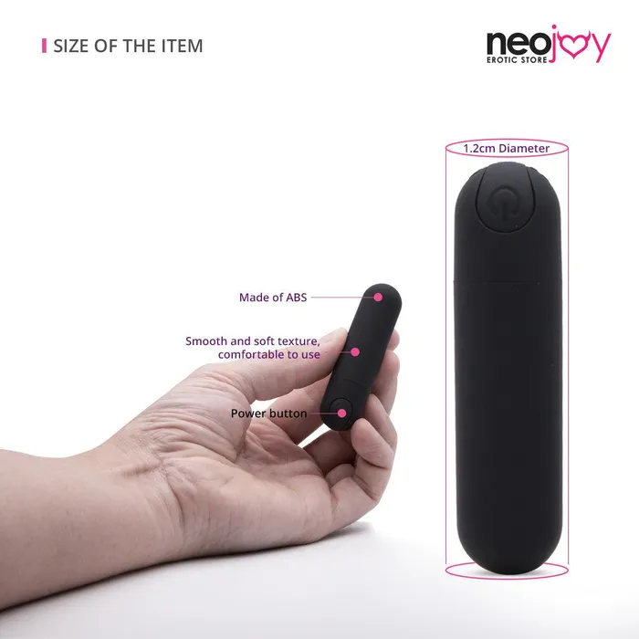 Neojoy Vibrators Neojoy Bullet Love Vibrator USB Rechargable 10 Speed Function Black