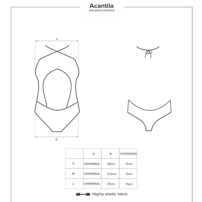 Obsessive Anal Obsessive Acantila Swimsuit BLACK