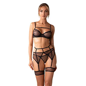 Obsessive Nuites 3 Pcs Set Black SM Obsessive Anal