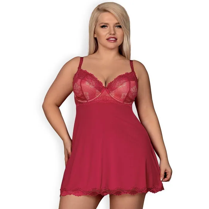 Obsessive Vibrators Obsessive Sexy Lingerie Rosalyne Babydoll Red