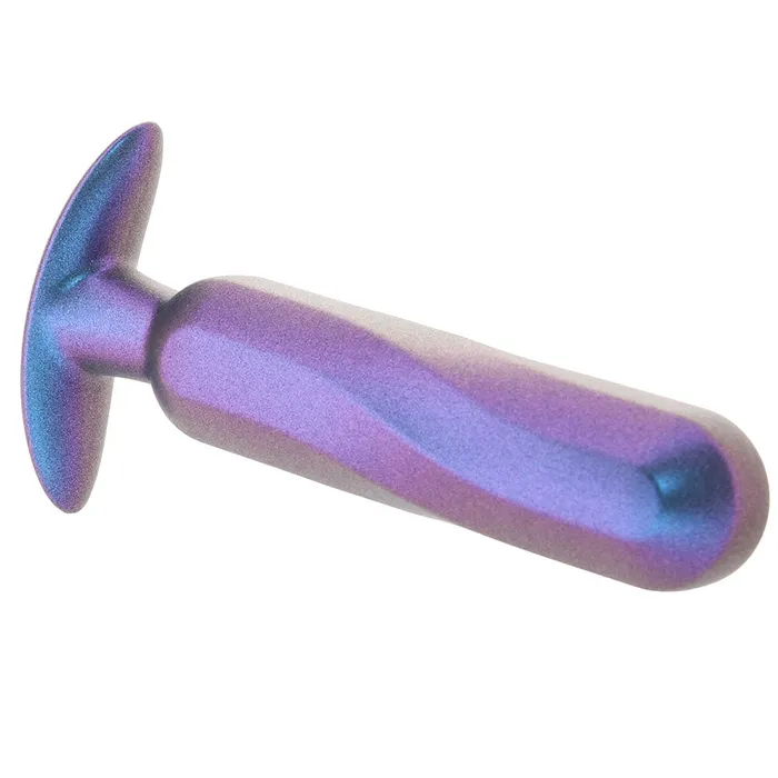 Ouch Smooth Silicone Oblong Butt Plug in Metallic Blue Ouch Anal
