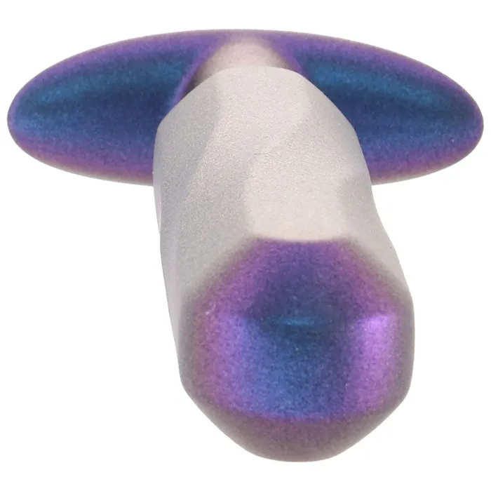 Ouch Smooth Silicone Oblong Butt Plug in Metallic Blue Ouch Anal
