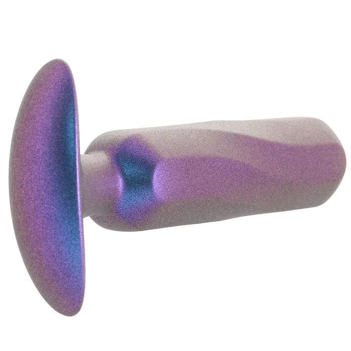 Ouch Smooth Silicone Oblong Butt Plug in Metallic Blue Ouch Anal