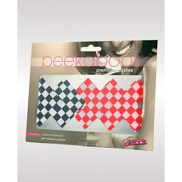 Peekaboos Dildos Peekaboos Off The Wall Checkered Pasties