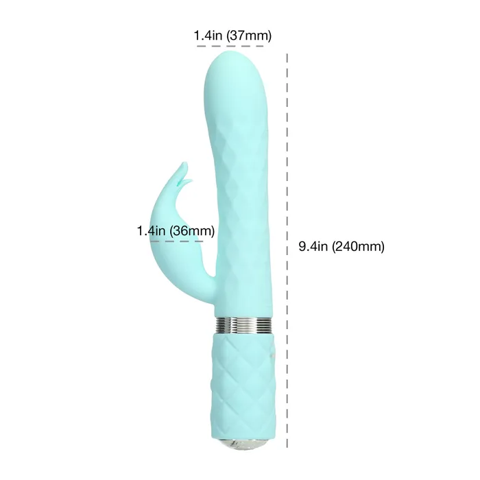 Pillow Talk Vibrators Pillow Talk Lively Luxurious DualMotor Massager Teal
