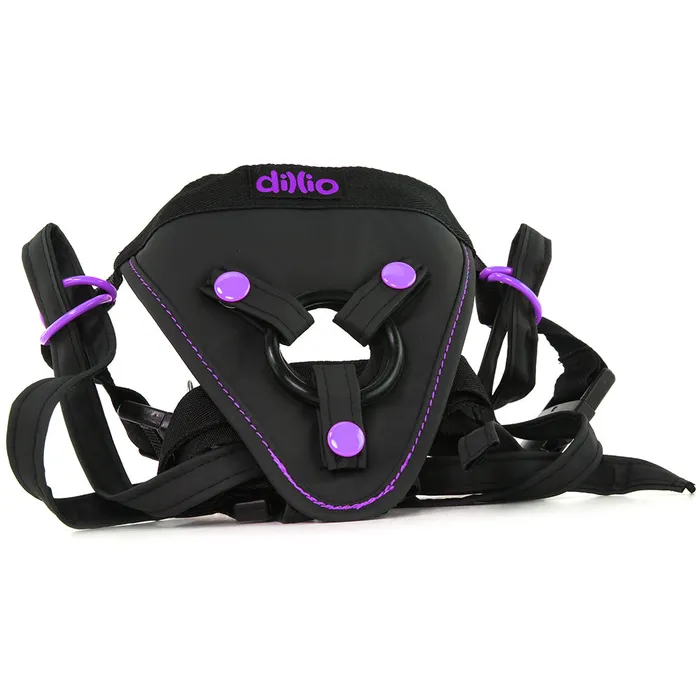 Pipedream Anal Dillio Perfect Fit Harness in BlackPurple