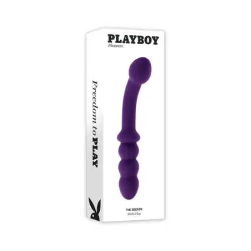 Playboy The Seeker Rechargeable Dual Ended Silicone Vibrator evolv Female Sex Toys Playboy The Seeker Rechargeable Dual Ended Silicone Vibrator evolv Female Sex Toys