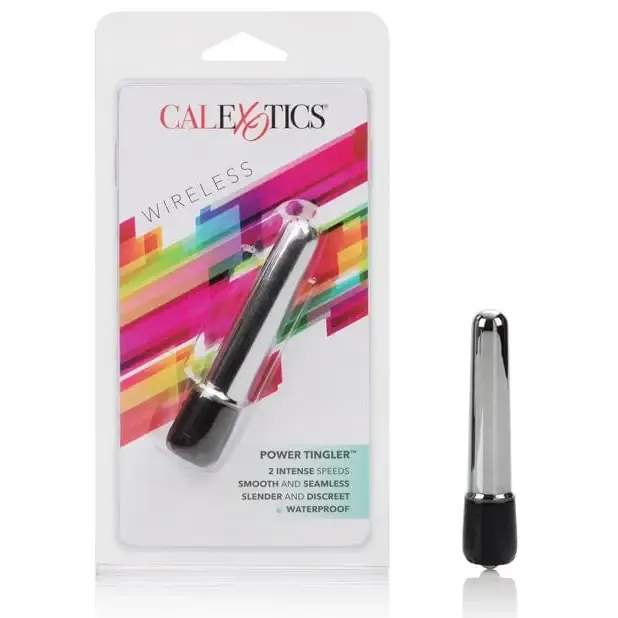 Power Tingler Mini Massager Silver CalExotics Female Sex Toys