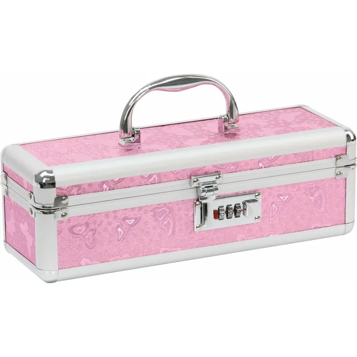 PowerBullet Vibrators PowerBullet Simple and True Lockable Vibrator Case Pink