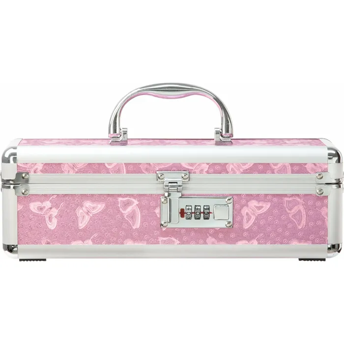 PowerBullet Vibrators PowerBullet Simple and True Lockable Vibrator Case Pink PowerBullet Vibrators PowerBullet Simple and True Lockable Vibrator Case Pink