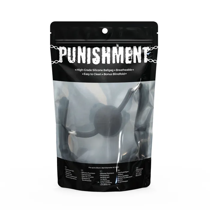 Punishment Anal Punishment Silicone Ball Gag Black