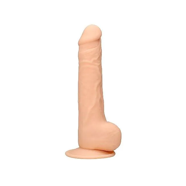 Realrock Dildos Realrock Silicone Dildo with Balls 95 Dual Density Flesh