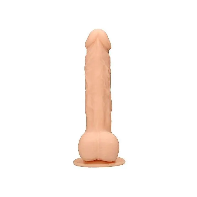 Realrock Dildos Realrock Silicone Dildo with Balls 95 Dual Density Flesh