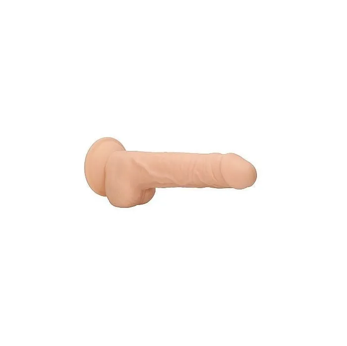 Realrock Dildos Realrock Silicone Dildo with Balls 95 Dual Density Flesh