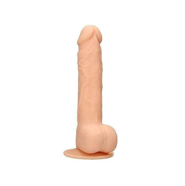 Realrock Dildos Realrock Silicone Dildo with Balls 95 Dual Density Flesh