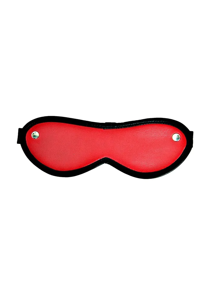 Restraints HonourSkintwocom Leather Blindfold Eye Mask Red One Size