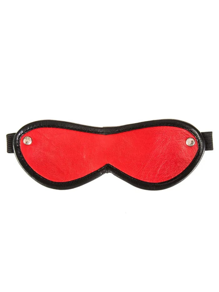 Restraints HonourSkintwocom Leather Blindfold Eye Mask Red One Size