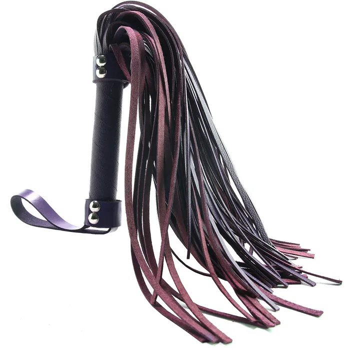 Rouge Vibrators Leather Flogger in Purple