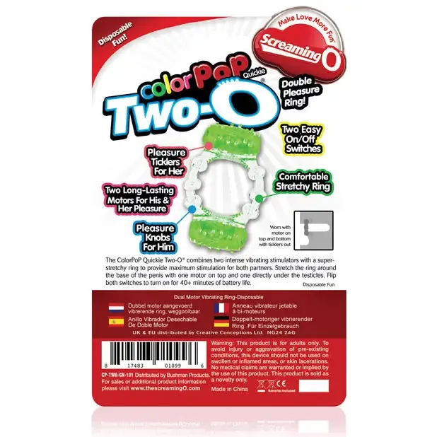 Screaming O Vibrators Screaming O TwoO Color Pop Blue Screaming O Vibrators Screaming O TwoO Color Pop Blue