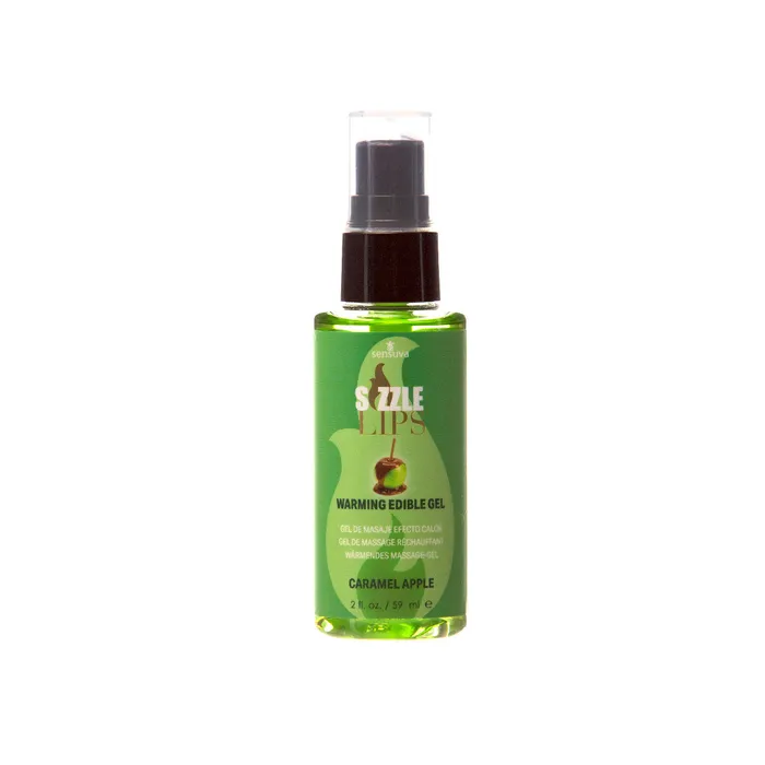 Sensuva Sizzle Lips Warming Edible Gel Caramel Apple 2 oz Sensuva Enhancers