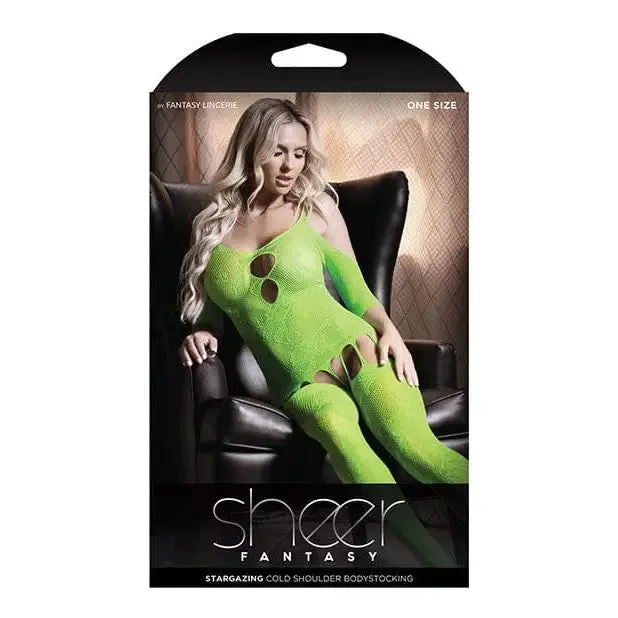 Sheer Fantasy Stargazing Cold Shoulder Bodystocking Fantasy Lingerie Bodystockings Playsuits Sheer Fantasy Stargazing Cold Shoulder Bodystocking Fantasy Lingerie Bodystockings Playsuits