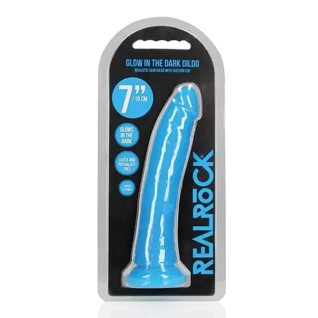 Shots America Dildos Shots Realrock 8 Slim Dildo Glow In The Dark Neon Blue Shots America Dildos Shots Realrock 8 Slim Dildo Glow In The Dark Neon Blue
