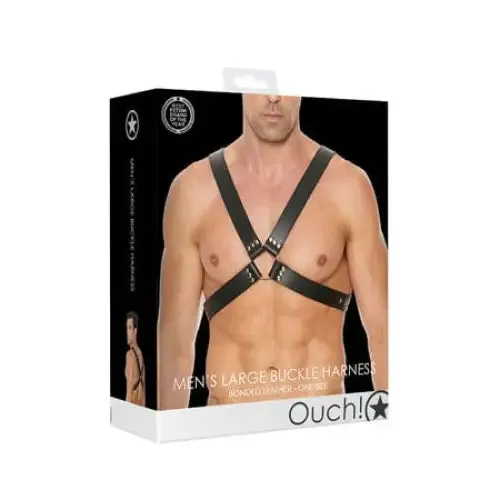 SHOTS AMERICA Female Sex Toys Ouch Mens Large Buckle Harness