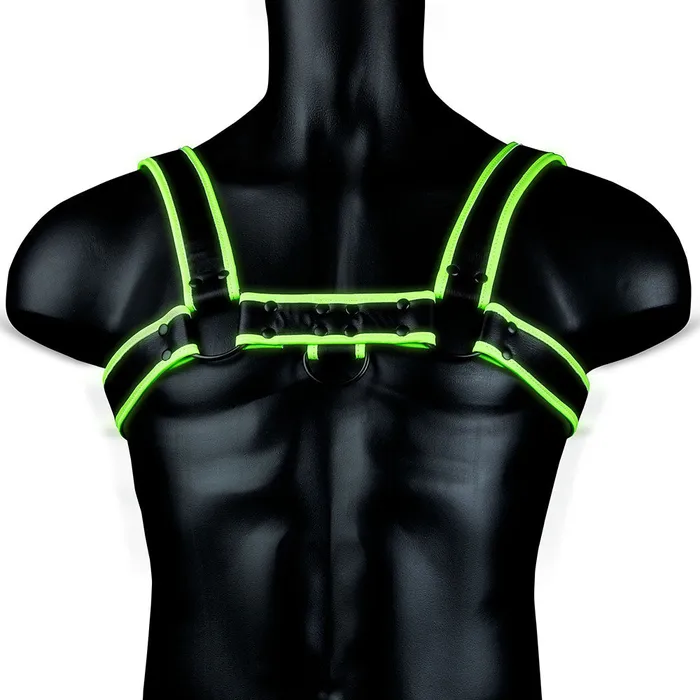 Shots Toys Female Sex Toys Ouch Glow In the Dark Bulldog Harness in LXL