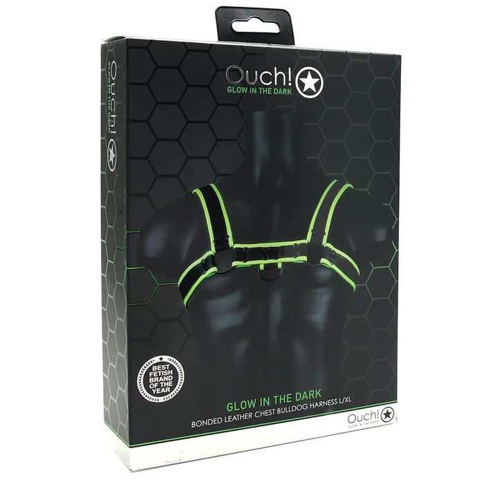 Shots Toys Female Sex Toys Ouch Glow In the Dark Bulldog Harness in LXL Shots Toys Female Sex Toys Ouch Glow In the Dark Bulldog Harness in LXL