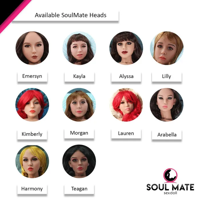 SoulMate Dolls Male Sex Toys SoulMate Dolls Kimberly Head With Sex Doll Torso Light Brown