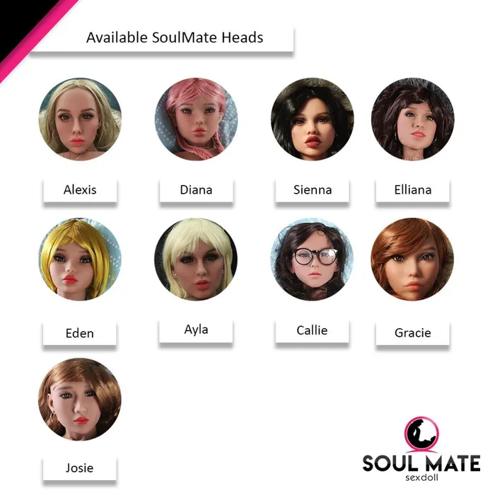 SoulMate Dolls Male Sex Toys SoulMate Dolls Kimberly Head With Sex Doll Torso Light Brown